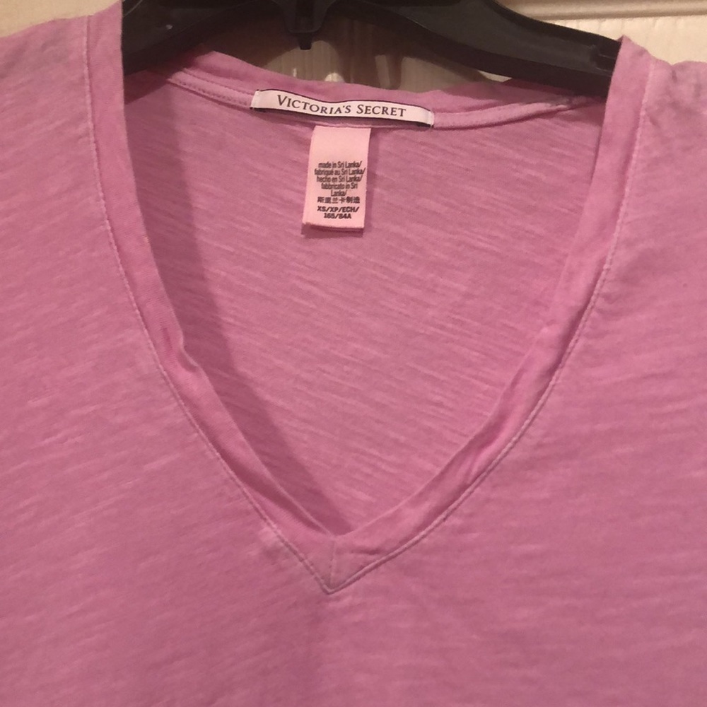 Victoria’s Secret - XS Pink VNeck Short Sleeve T-Shirt - Picture 2 of 6